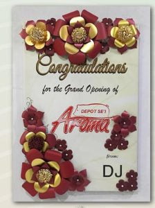 bunga papan kertas Bintang Florist Gresik