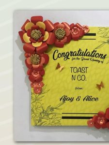 bunga papan kertas Bintang Florist Gresik