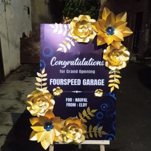 papan bunga kertas Bintang Florist Gresik