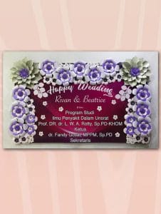 bunga papan kertas Bintang Florist Gresik