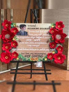 bunga papan kertas bintang florist gresik