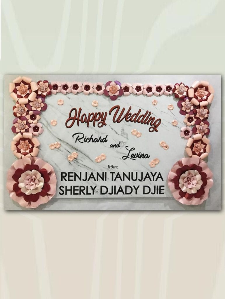 bunga papan kertas Bintang Florist Gresik
