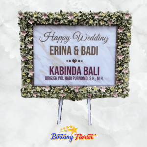 Bunga Papan Wedding Bintang Florist Gresik