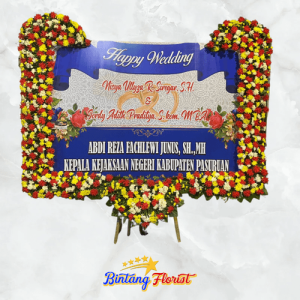 Papan bunga wedding Bintang Florist Gresik