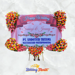 Bunga Papan Wedding Bintang Florist Gresik