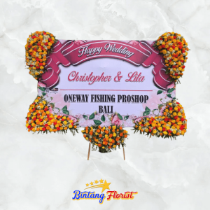 Bunga Papan Wedding Bintang Florist Gresik